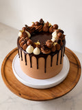 Decadent Chocolate cake with Fudgy Chocolate Brownie Filling