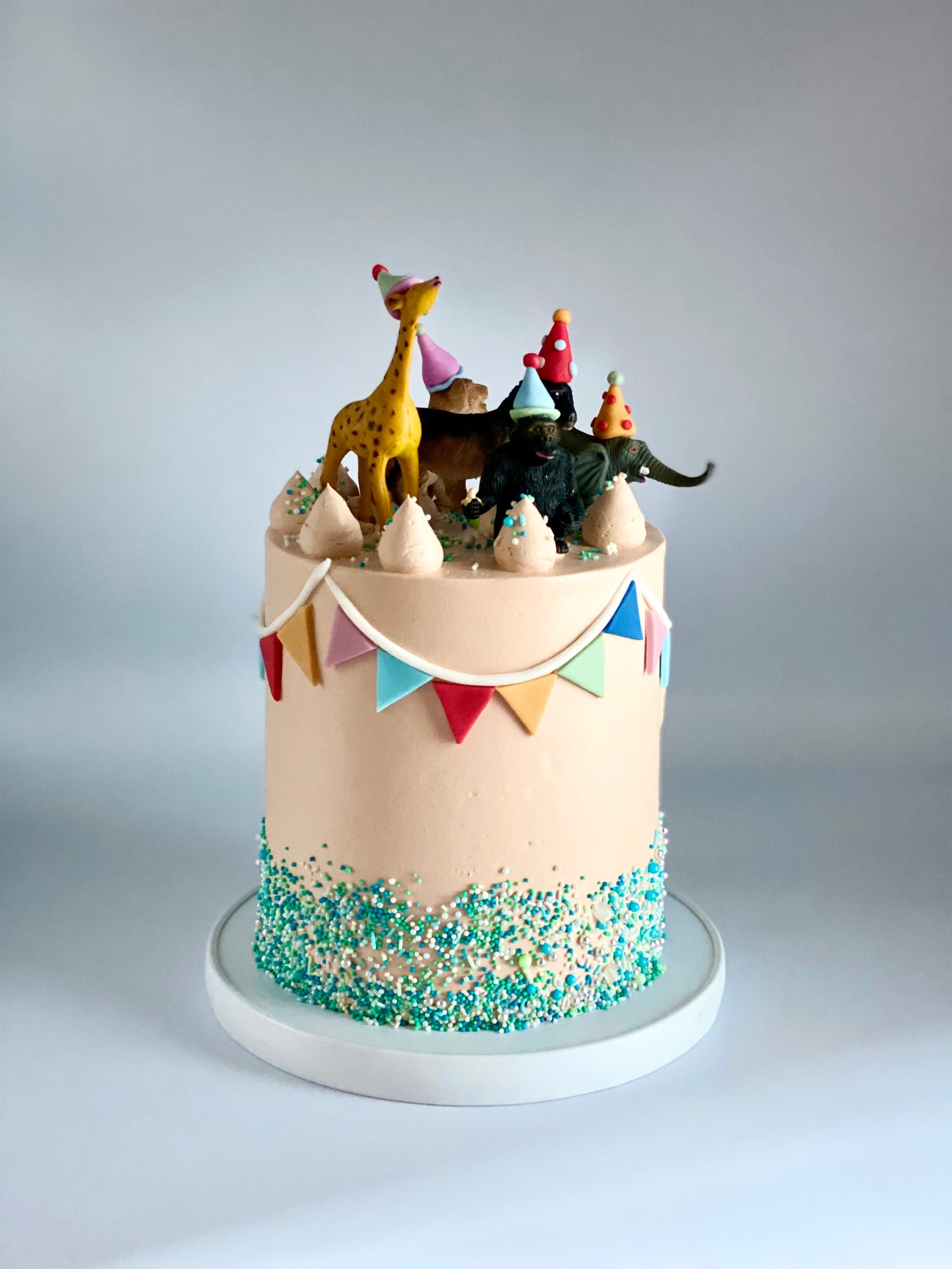 Butter cream sheep swirls design animal cream series birthday cake  Singapore #sheepcake | The Sensational Cakes